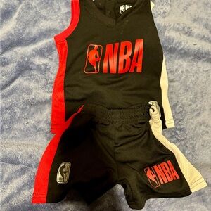 NBA Kids Black, Red, and White Jersey Set